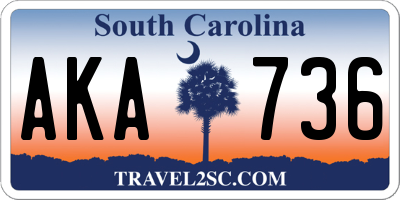 SC license plate AKA736