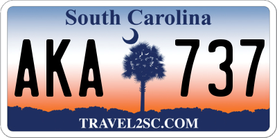 SC license plate AKA737