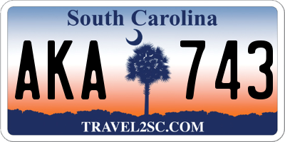 SC license plate AKA743
