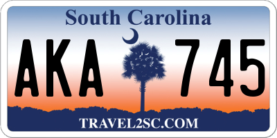 SC license plate AKA745