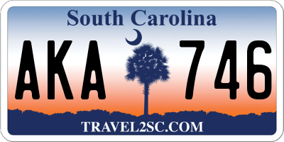 SC license plate AKA746