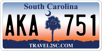 SC license plate AKA751