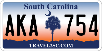 SC license plate AKA754