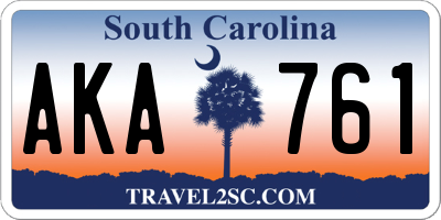 SC license plate AKA761