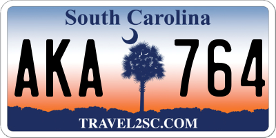 SC license plate AKA764