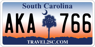 SC license plate AKA766