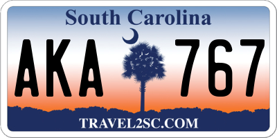 SC license plate AKA767