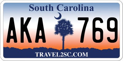 SC license plate AKA769