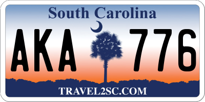 SC license plate AKA776