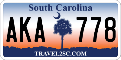 SC license plate AKA778