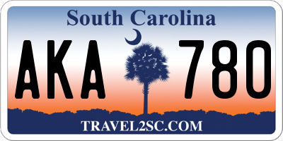 SC license plate AKA780
