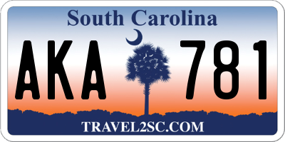 SC license plate AKA781