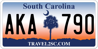 SC license plate AKA790