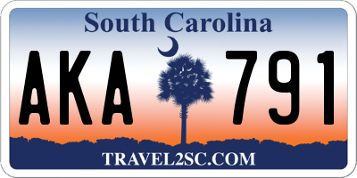 SC license plate AKA791