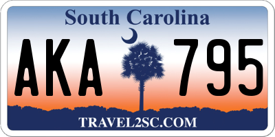 SC license plate AKA795