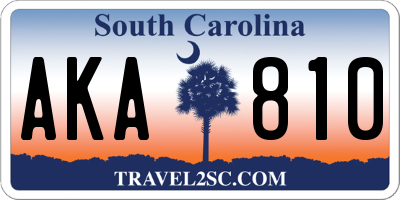 SC license plate AKA810