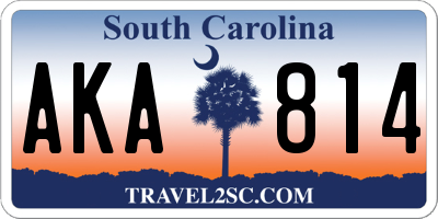 SC license plate AKA814