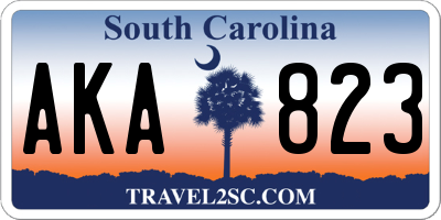 SC license plate AKA823
