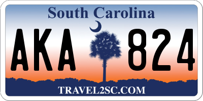 SC license plate AKA824
