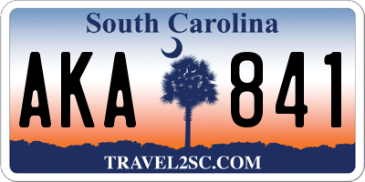 SC license plate AKA841