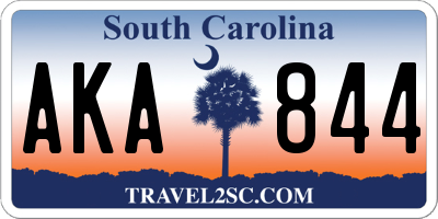 SC license plate AKA844