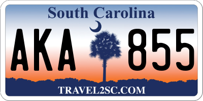 SC license plate AKA855