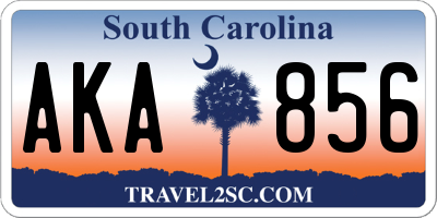 SC license plate AKA856