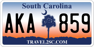 SC license plate AKA859