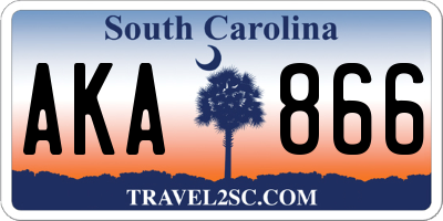 SC license plate AKA866