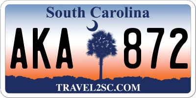 SC license plate AKA872