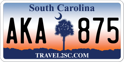 SC license plate AKA875