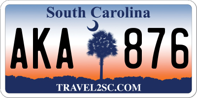 SC license plate AKA876