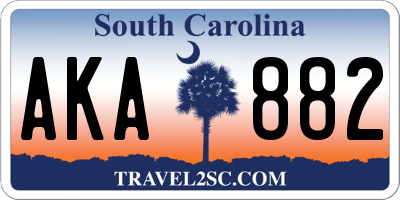 SC license plate AKA882