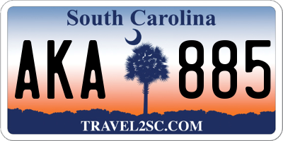 SC license plate AKA885