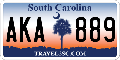 SC license plate AKA889