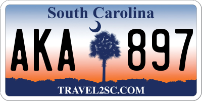 SC license plate AKA897