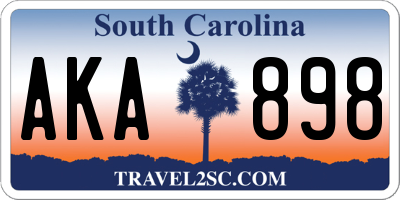 SC license plate AKA898