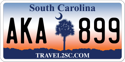 SC license plate AKA899