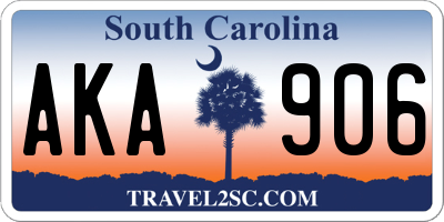 SC license plate AKA906
