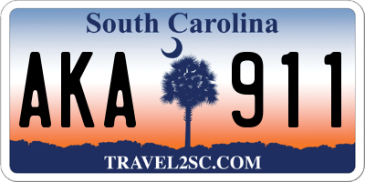 SC license plate AKA911