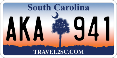 SC license plate AKA941