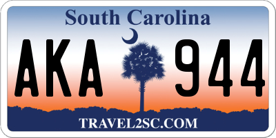 SC license plate AKA944