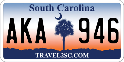 SC license plate AKA946