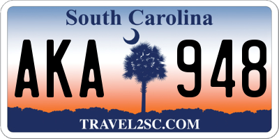 SC license plate AKA948
