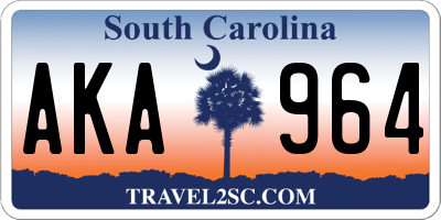 SC license plate AKA964