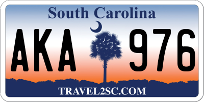 SC license plate AKA976