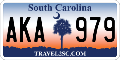 SC license plate AKA979