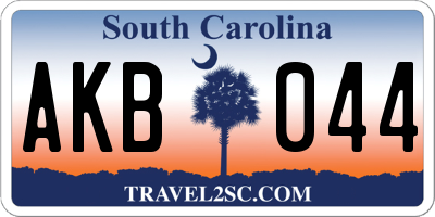 SC license plate AKB044