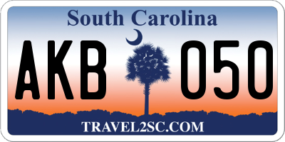SC license plate AKB050