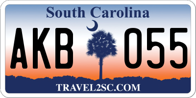 SC license plate AKB055